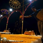 Przygotowania do Ganga Aarti