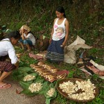 Bazarek na trasie Luang Namtha - Muang Sing